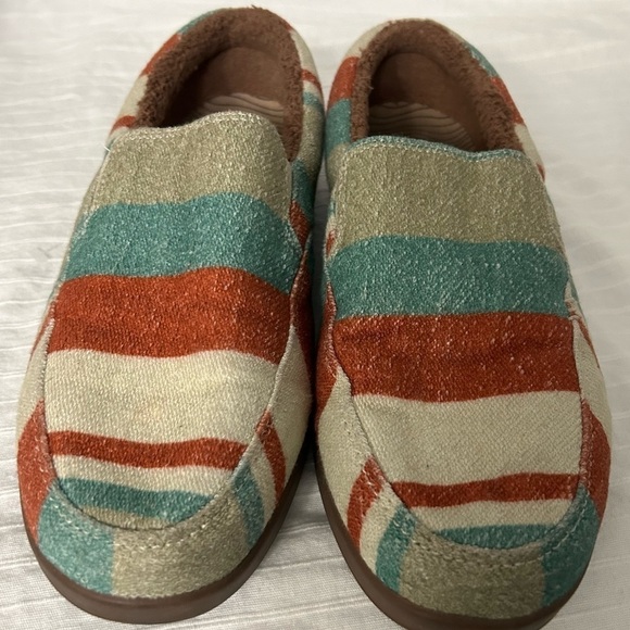 REEF COAST COZY MEN’S STRIPED TOWEL CASUAL SLIP ON SHOES SIZE 8 - Picture 2 of 8